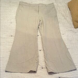 LOFT Cream Boot Cut Pants